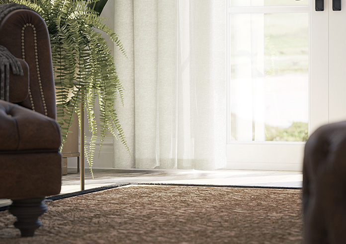 Pesaro Stripe Voile, White - Made to Measure Curtains - Image 5